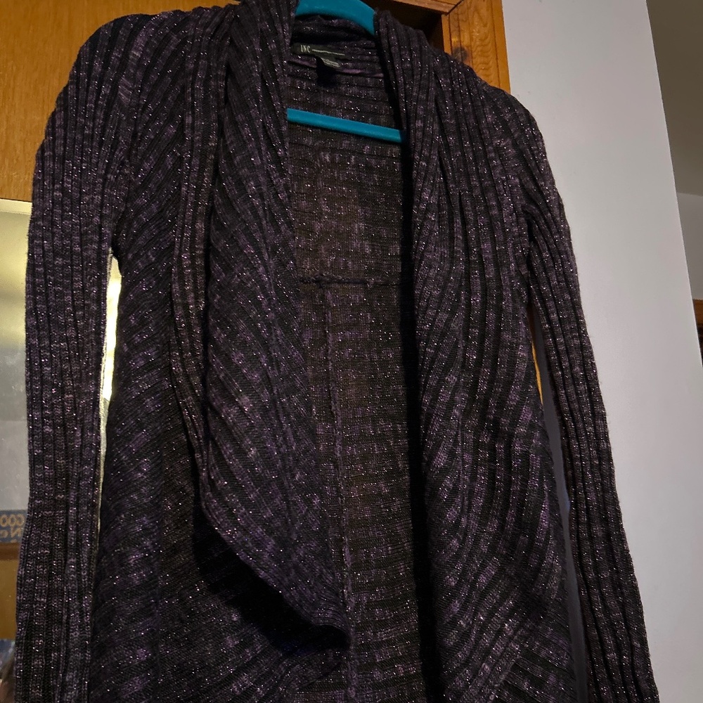 INC purple and black sweater